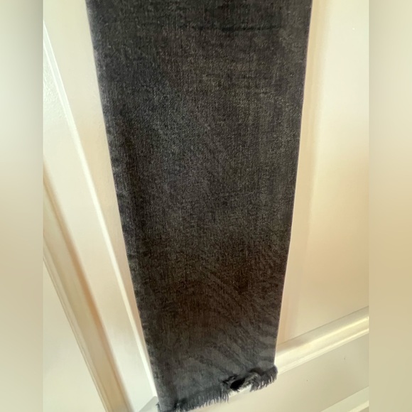 J Brand - Fame Ankle Jeans - Raw Hem - Subtle Grey on Black Zebra Stripes - 27 - Picture 7 of 14